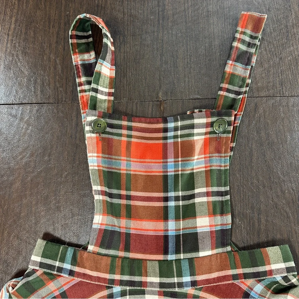 Hell Bunny Plaid Suspender Skirt- Fall/Autumn Skirt Dress - Picture 3 of 13